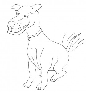 Grinning dog